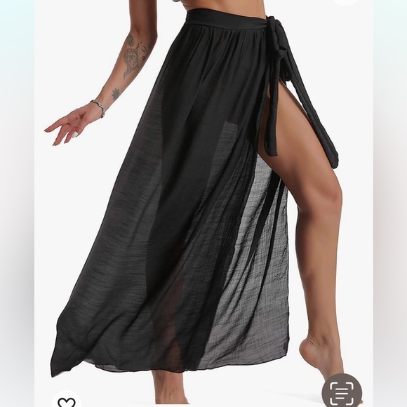 NWT DOSE white semi sheer swim cover-up one size 4–12 - Picture 9 of 11